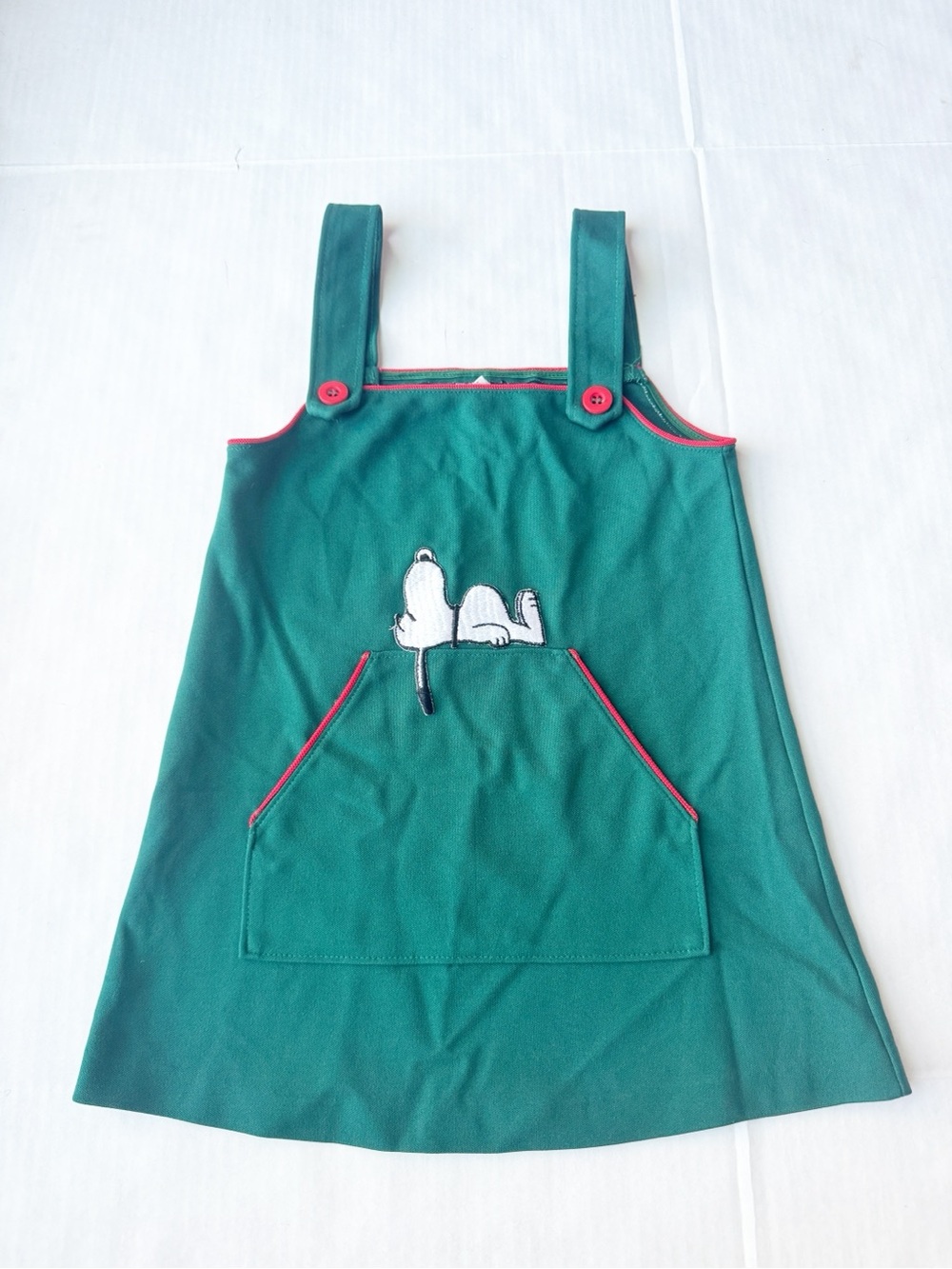 Danskin Vintage Snoopy Peanuts 1958 girls sz. 6 Green Jumper
Dress Overalls